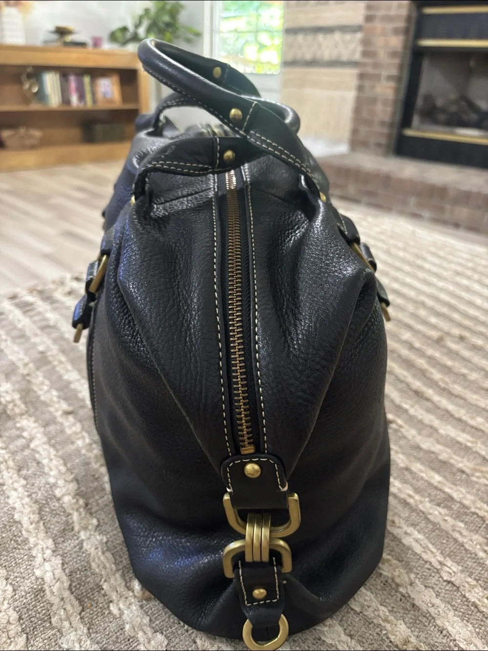 Kennedy Cole Black Leather Hobo Large Handbag
